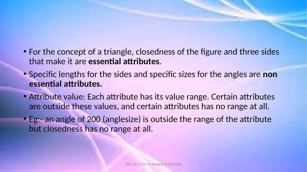 Models of Teaching A model for teaching is a - slide 23 of 42