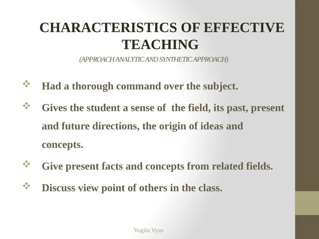 Topic- Teaching as a Profession Yogita Vyas - slide 10 of 27