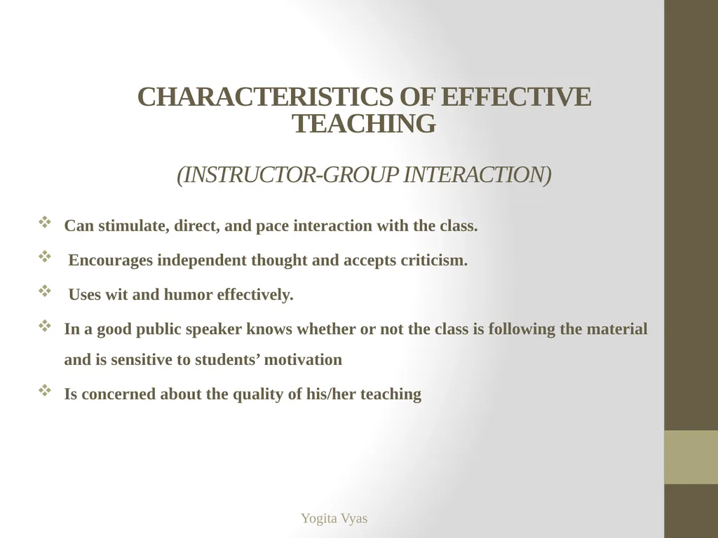 Topic- Teaching as a Profession Yogita Vyas - slide 12 of 27