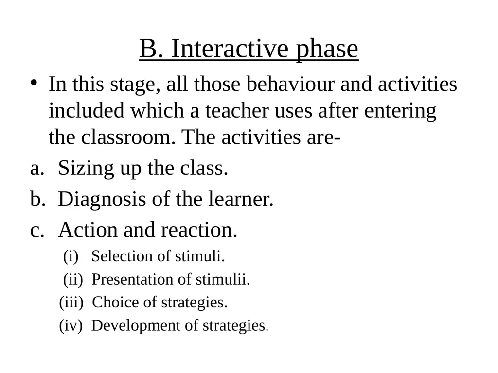 Operations of Teaching (Phases of Teaching) By Mr. - slide 6 of 8