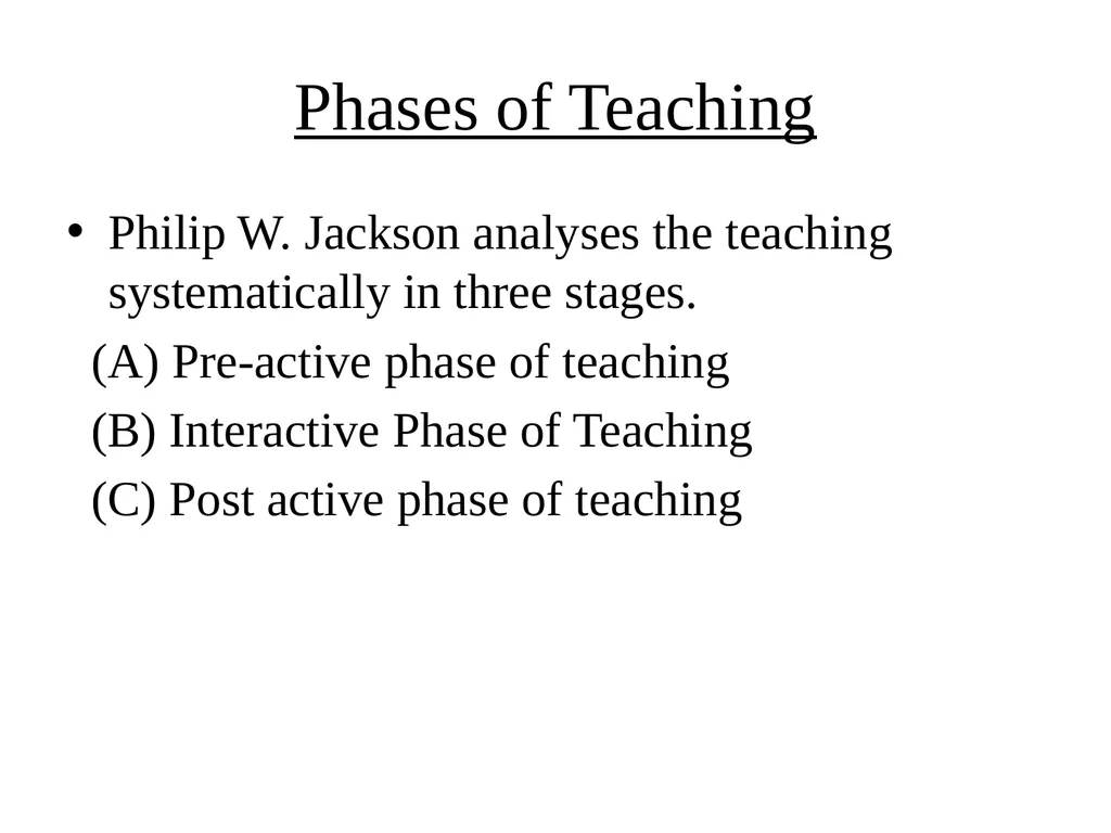 Operations of Teaching (Phases of Teaching) By Mr. - slide 4 of 8
