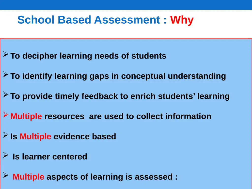 School Based Assessment (SBA) NCERT, New Delhi - slide 8 of 21