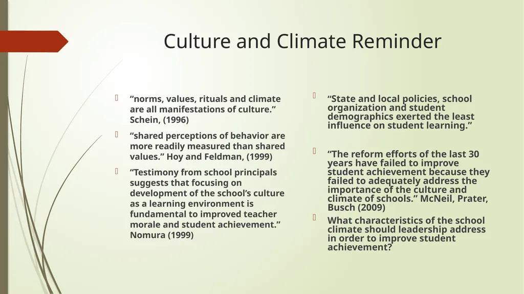 Building School Culture What is it? How do we - slide 16 of 24