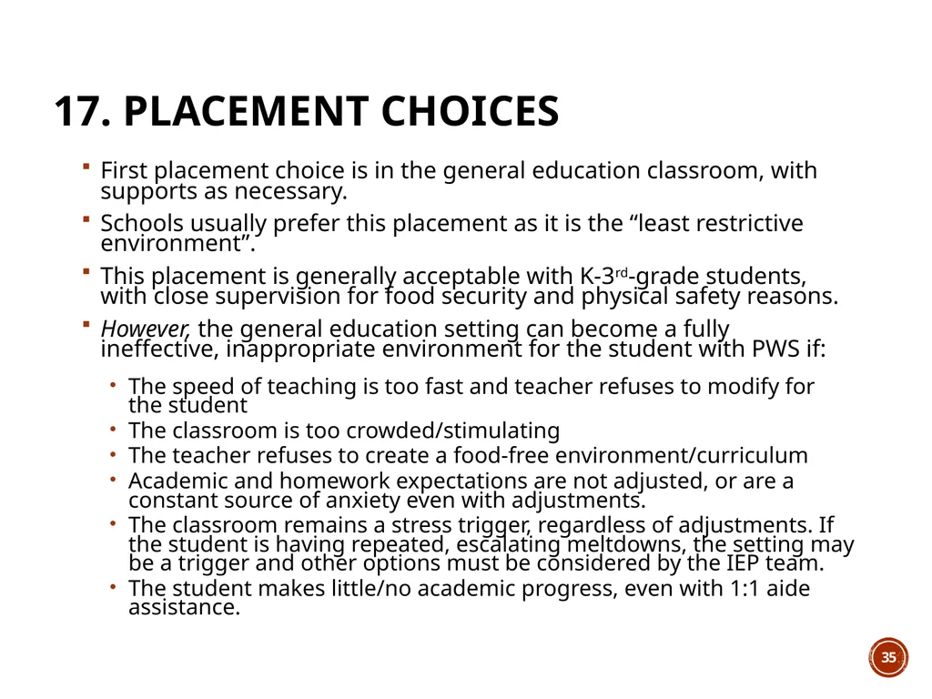 Module 6: PWS In THE SCHOOL ENVIRONMENT The Wyatt - slide 35 of 39