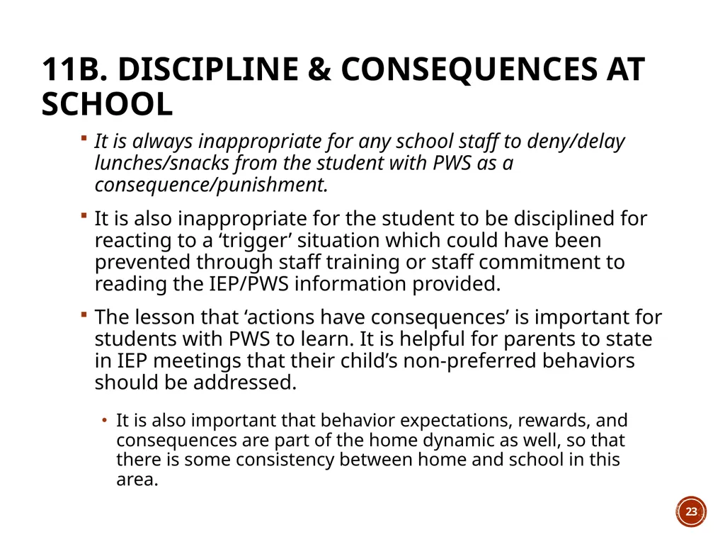 Module 6: PWS In THE SCHOOL ENVIRONMENT The Wyatt - slide 23 of 39