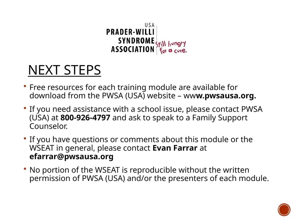 Module 6: PWS In THE SCHOOL ENVIRONMENT The Wyatt - slide 36 of 39