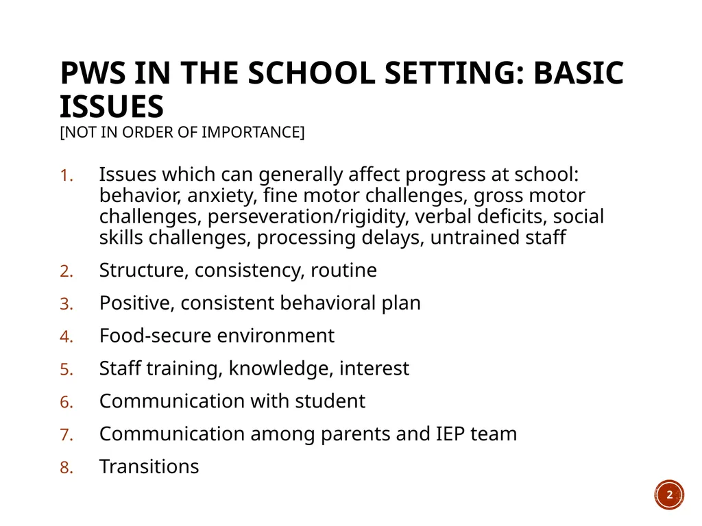 Module 6: PWS In THE SCHOOL ENVIRONMENT The Wyatt - slide 2 of 39