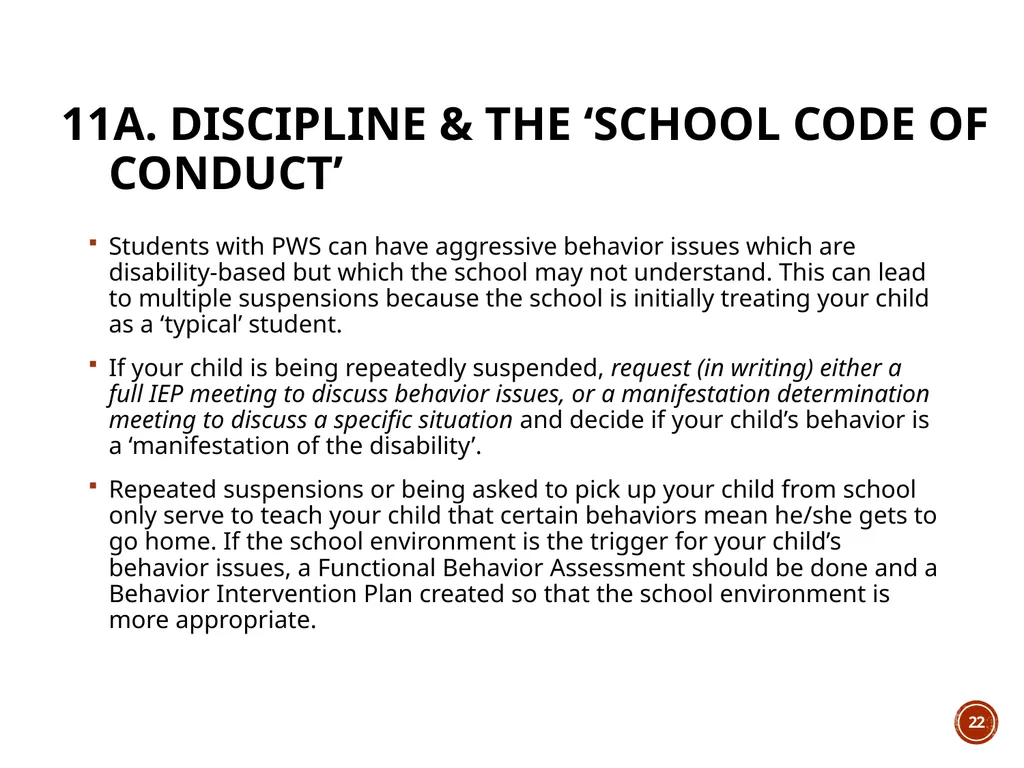 Module 6: PWS In THE SCHOOL ENVIRONMENT The Wyatt - slide 22 of 39