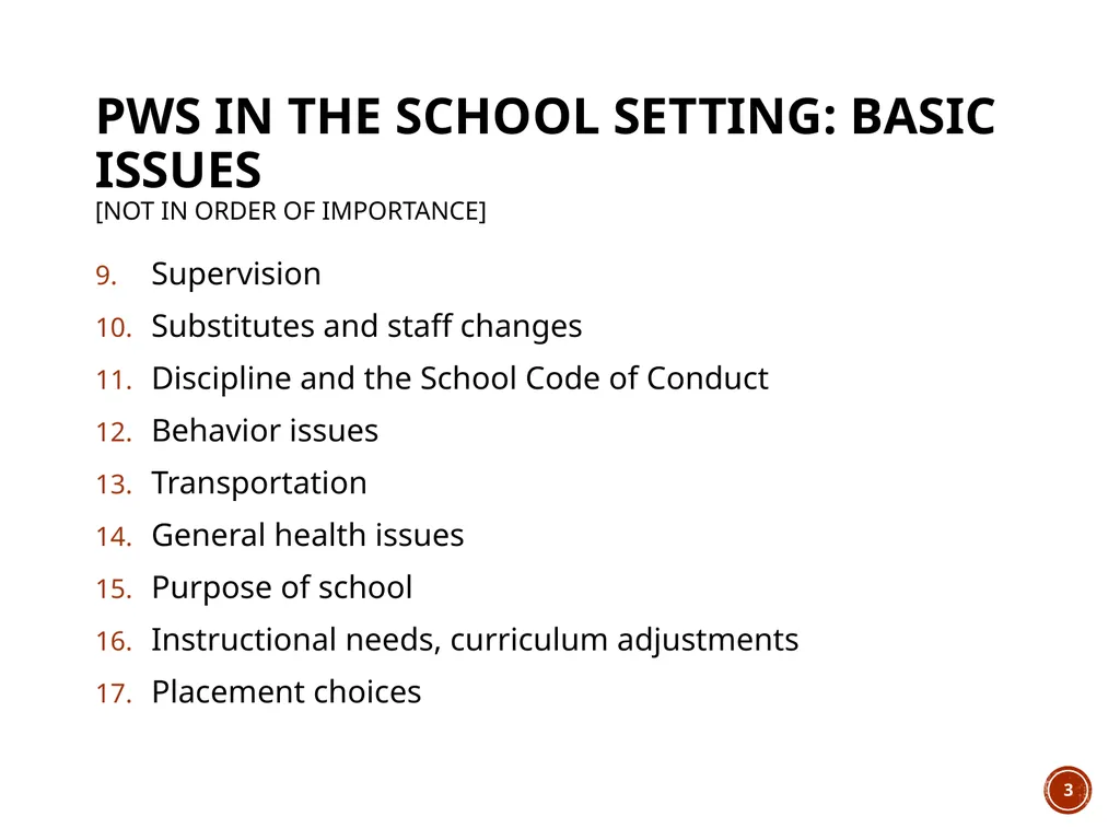 Module 6: PWS In THE SCHOOL ENVIRONMENT The Wyatt - slide 3 of 39