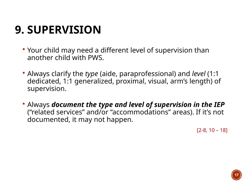 Module 6: PWS In THE SCHOOL ENVIRONMENT The Wyatt - slide 17 of 39