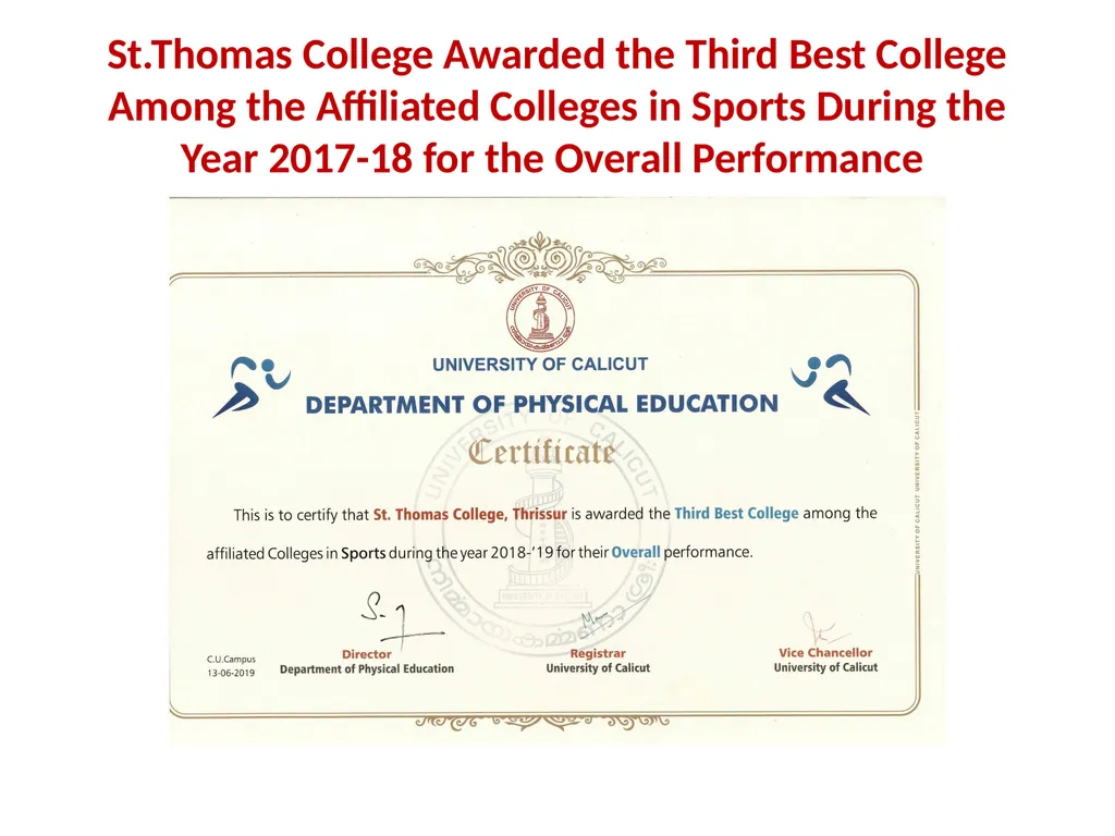 ST. THOMAS’ (Autonomous) COLLEGE Thrissur - slide 3 of 25