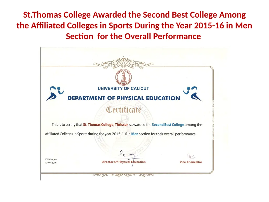 ST. THOMAS’ (Autonomous) COLLEGE Thrissur - slide 3 of 22