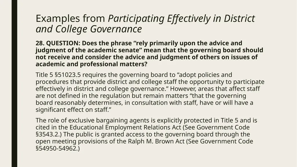 Participating Effectively in District and College - slide 14 of 34