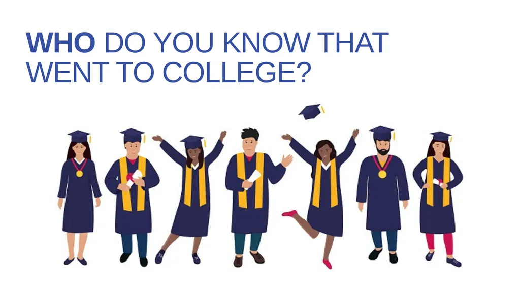 Benefits of going to college THE COLLEGE BOUND - slide 2 of 17