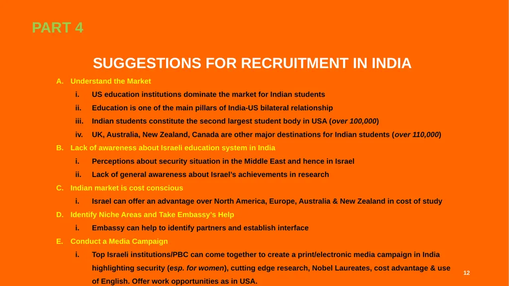 STUDENT RECRUITMENT SEMINAR Council for Higher - slide 12 of 15