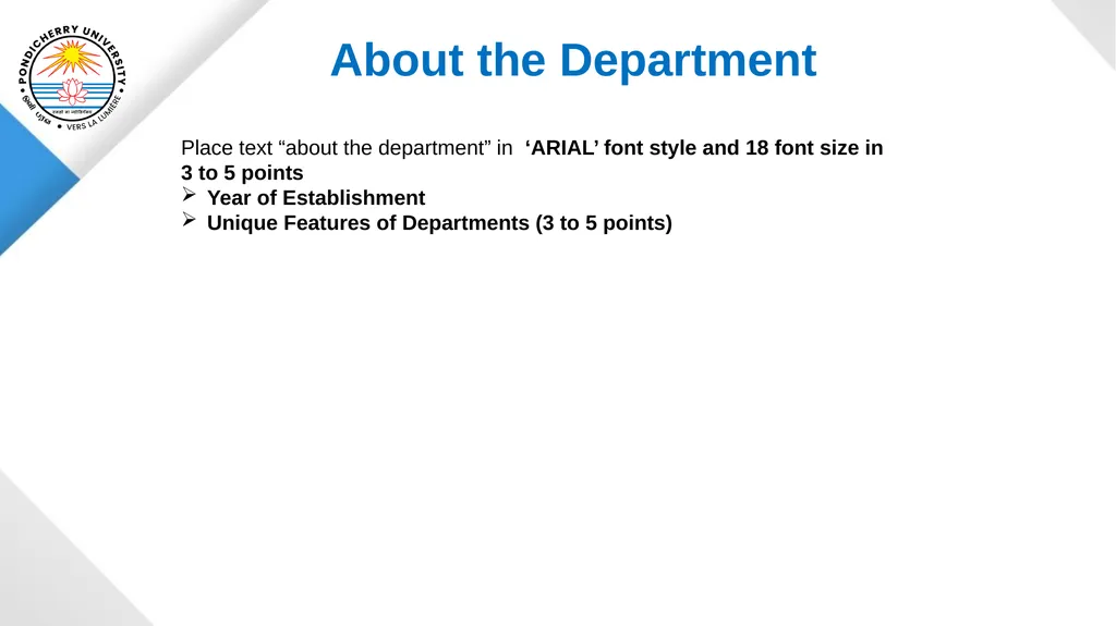 Pondicherry University Department of Statistics - slide 2 of 37