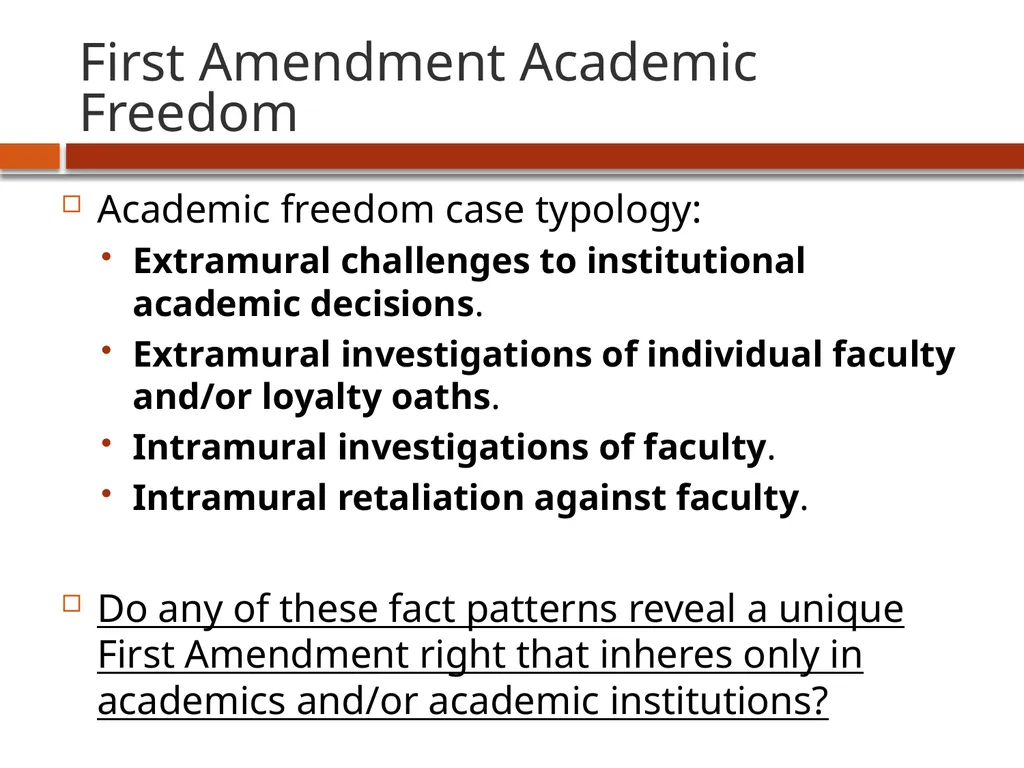 Academic Freedom: an overview USC Faculty Senate - slide 5 of 16