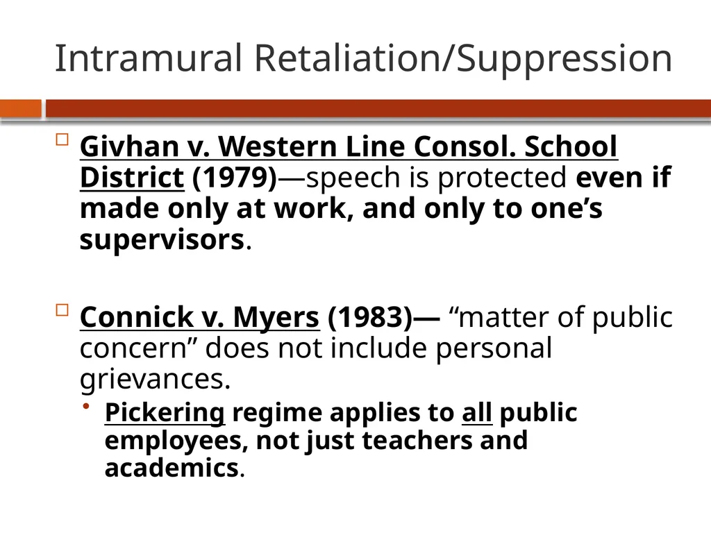 Academic Freedom: an overview USC Faculty Senate - slide 9 of 16
