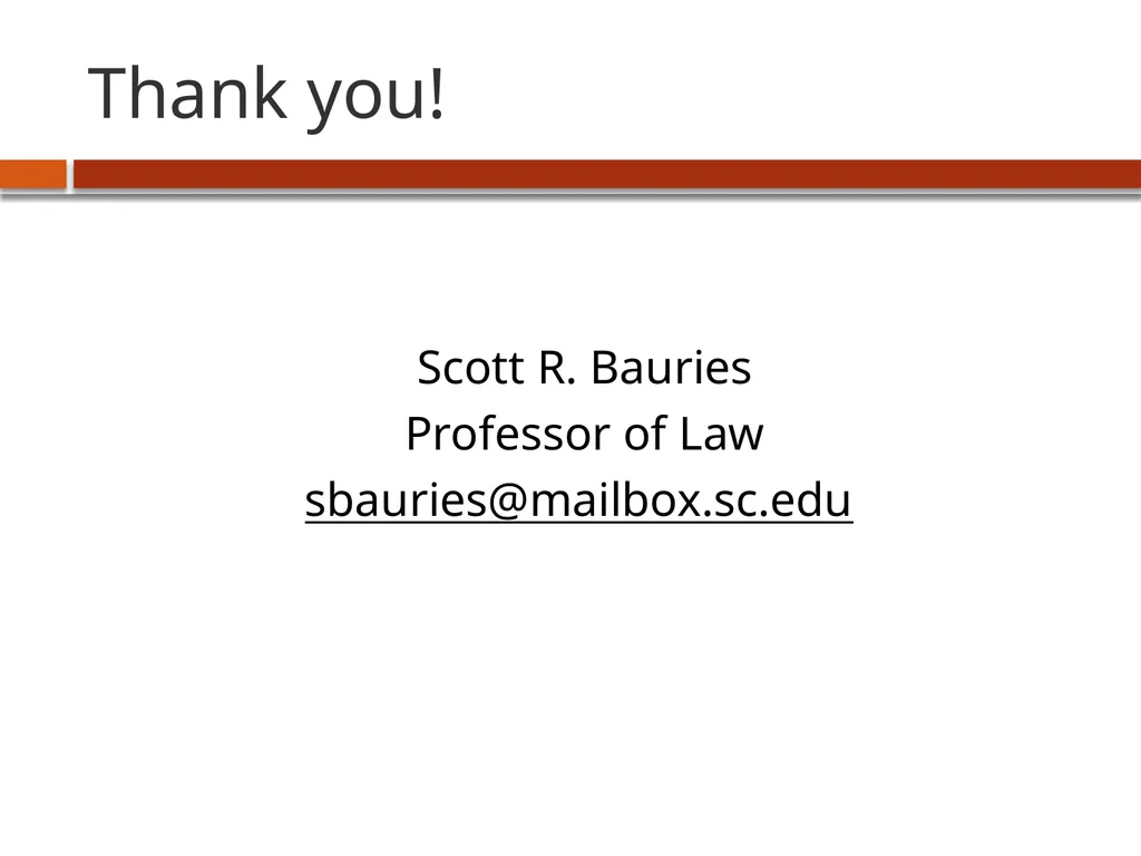 Academic Freedom: an overview USC Faculty Senate - slide 16 of 16