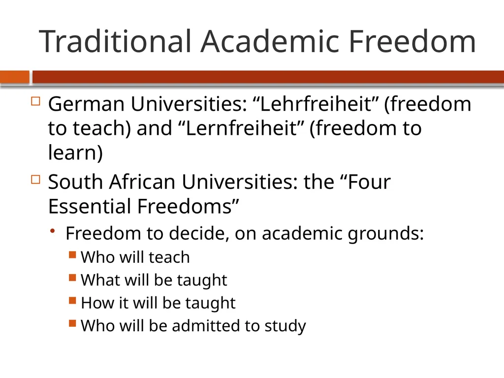 Academic Freedom: an overview USC Faculty Senate - slide 2 of 16