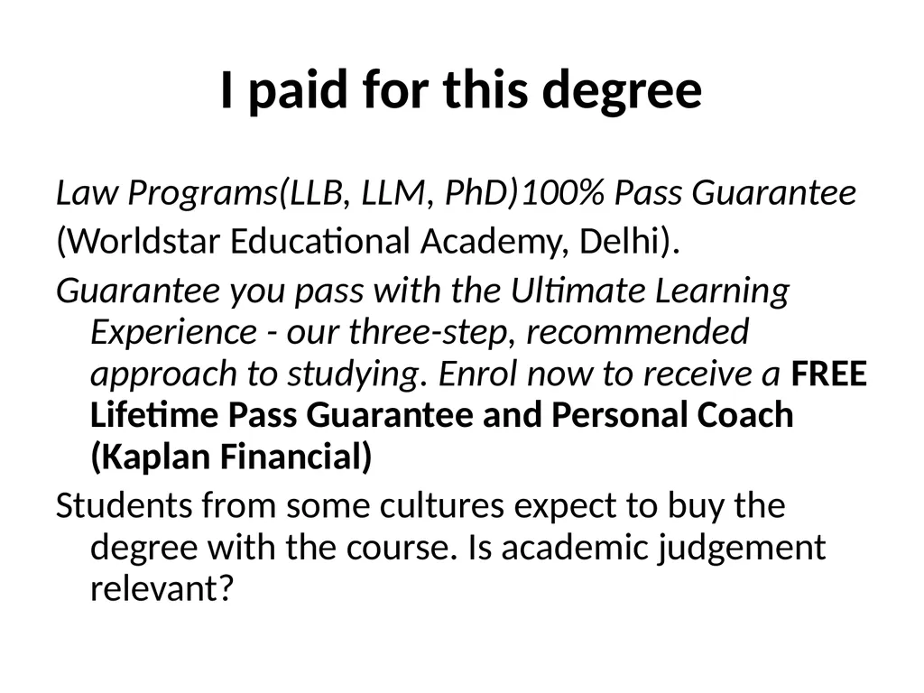 Disputes about academic judgement: has anything - slide 12 of 19