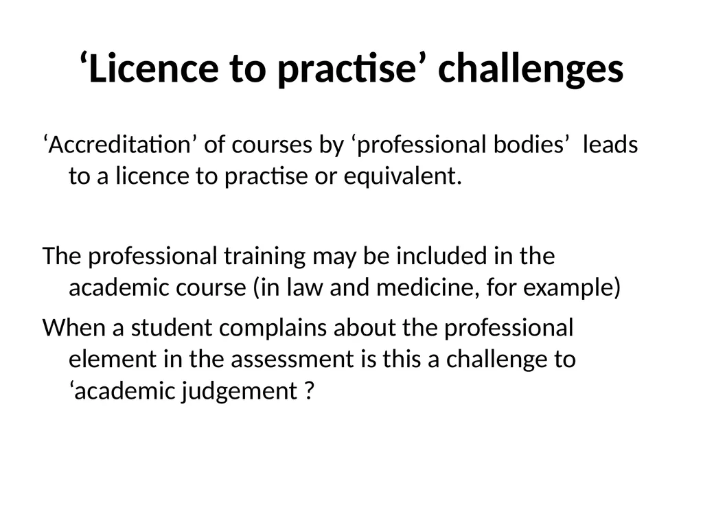 Disputes about academic judgement: has anything - slide 11 of 19