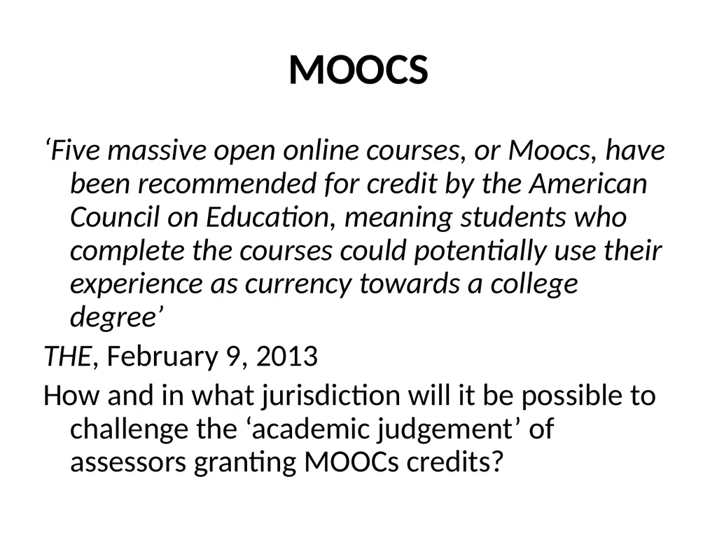 Disputes about academic judgement: has anything - slide 8 of 19