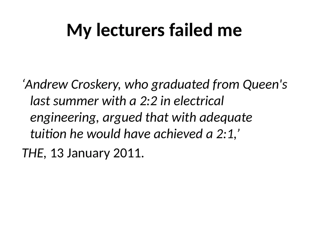 Disputes about academic judgement: has anything - slide 17 of 19