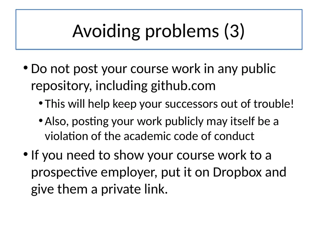 Academic Honesty CS 5010 Program Design Paradigms - slide 19 of 22