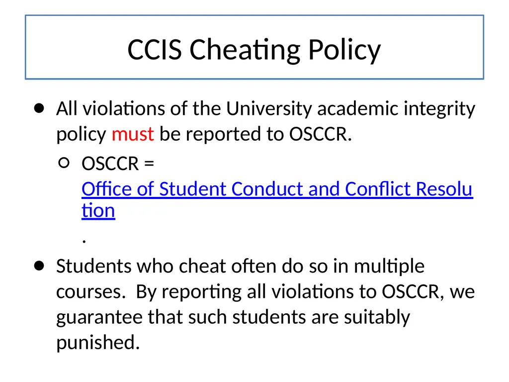 Academic Honesty CS 5010 Program Design Paradigms - slide 7 of 22