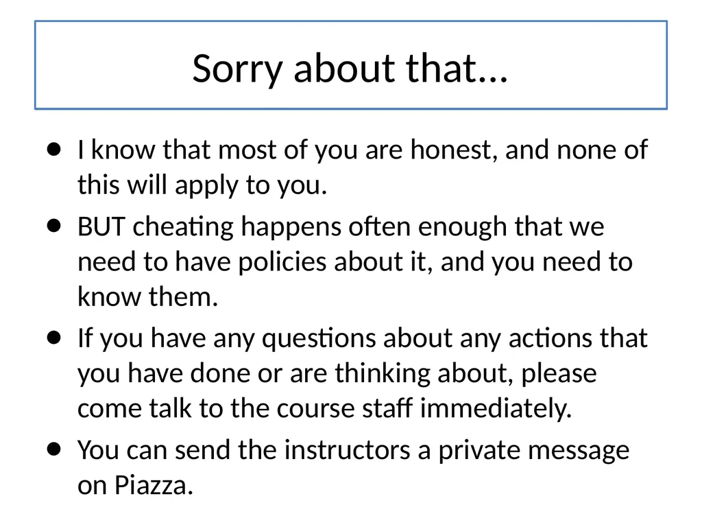 Academic Honesty CS 5010 Program Design Paradigms - slide 20 of 22
