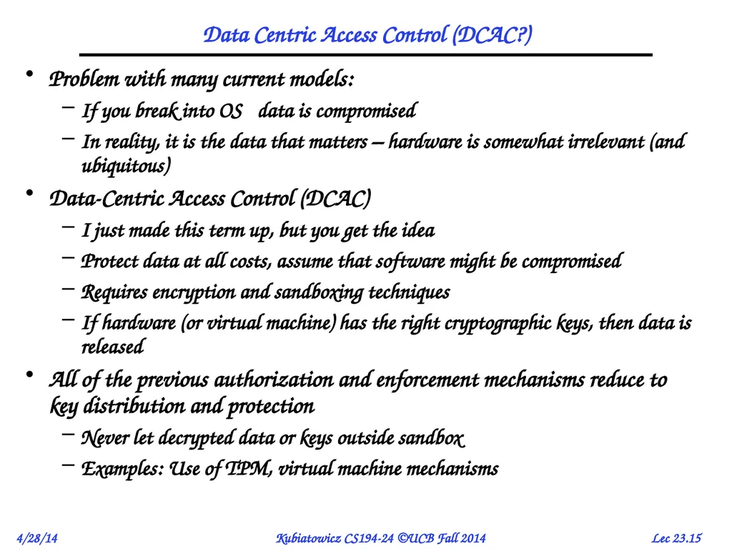 CS194-24 Advanced Operating Systems Structures and - slide 15 of 36