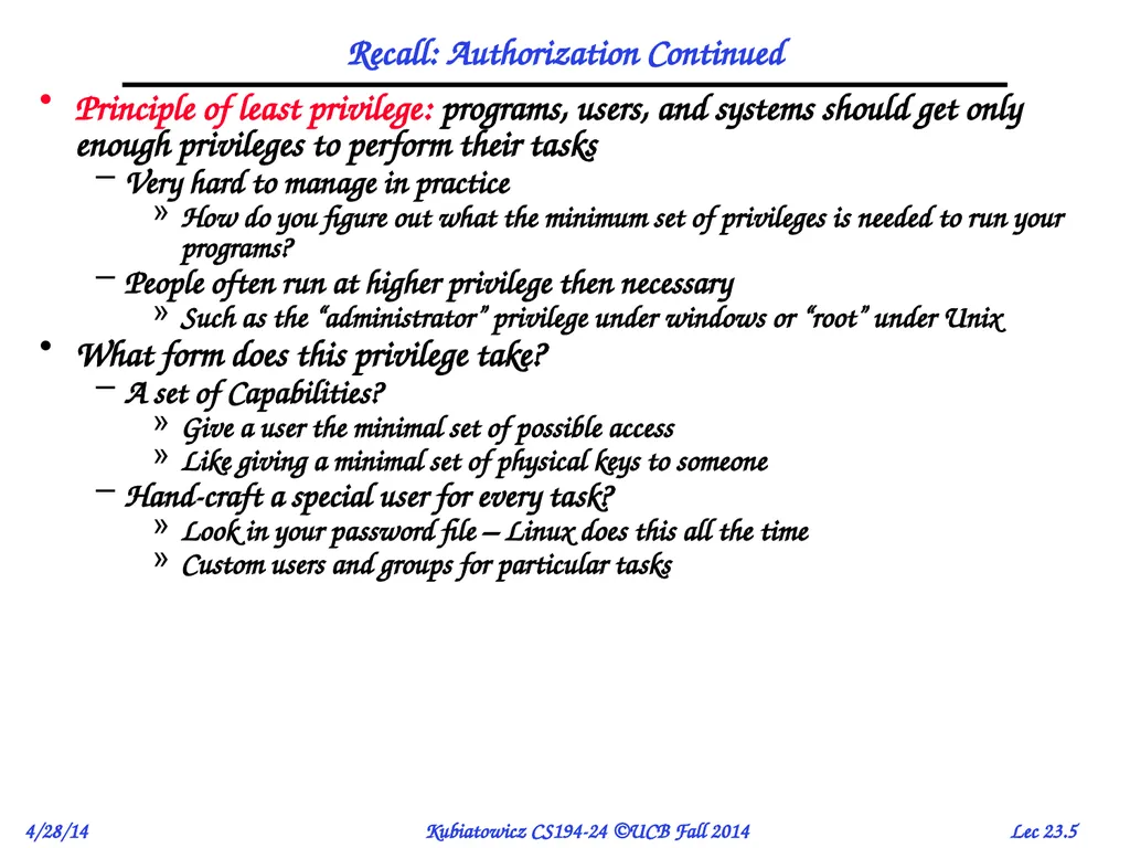 CS194-24 Advanced Operating Systems Structures and - slide 5 of 36