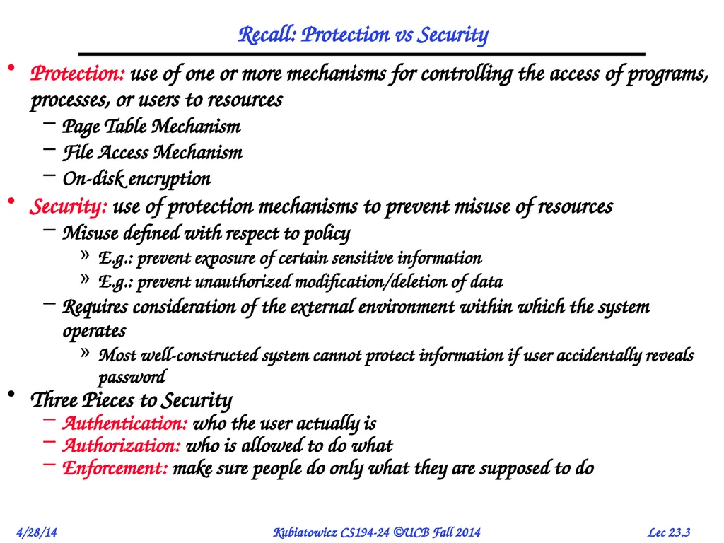 CS194-24 Advanced Operating Systems Structures and - slide 3 of 36