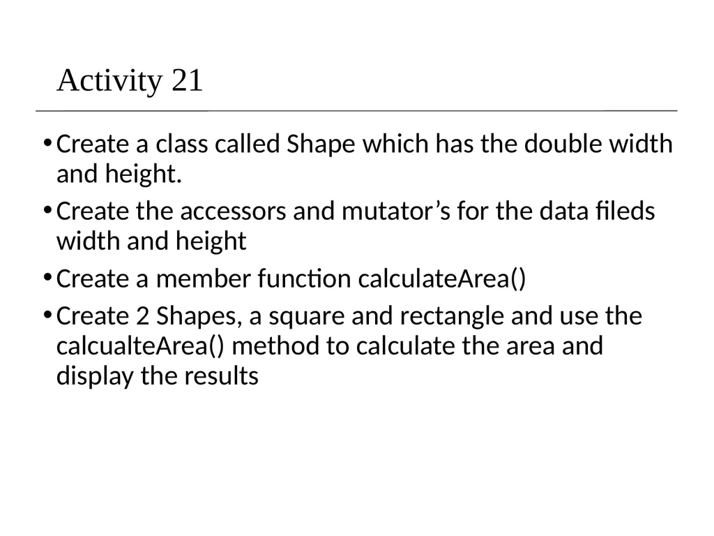 Lecture 8 Object Oriented Programming (OOP) - slide 22 of 45