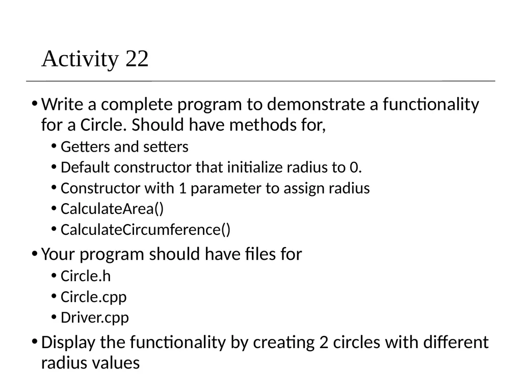 Lecture 8 Object Oriented Programming (OOP) - slide 45 of 45