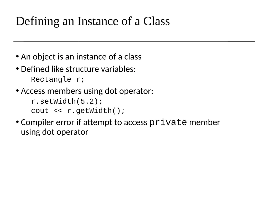 Lecture 8 Object Oriented Programming (OOP) - slide 16 of 45