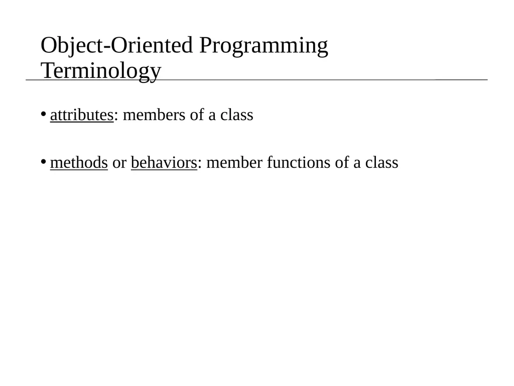 Lecture 8 Object Oriented Programming (OOP) - slide 6 of 45