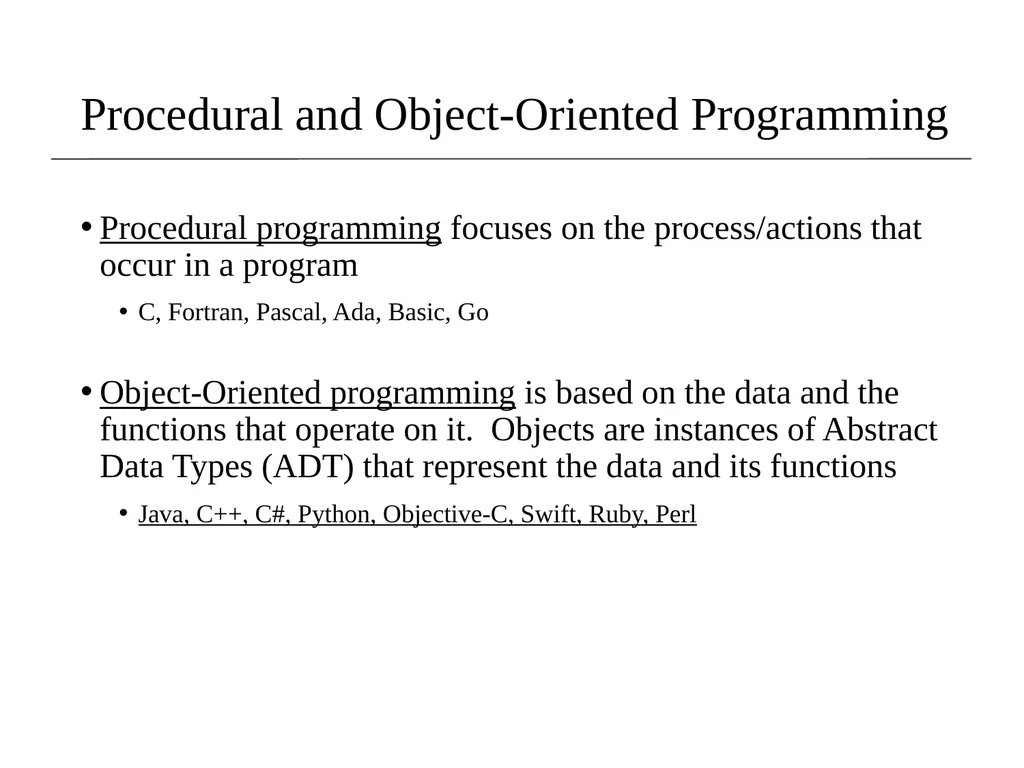 Lecture 8 Object Oriented Programming (OOP) - slide 2 of 45