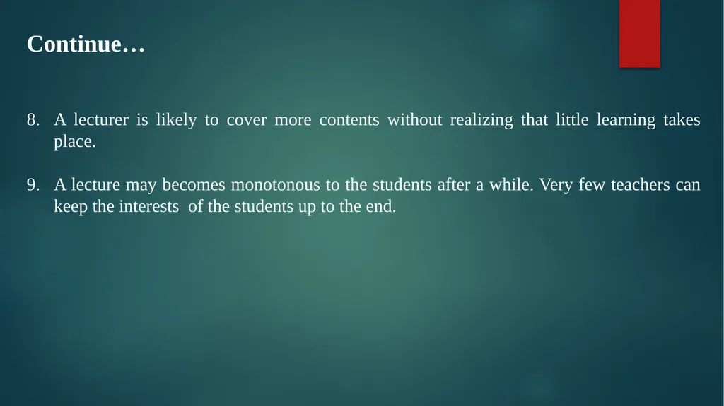 Methods of Teaching History: Lecture Method - slide 10 of 11