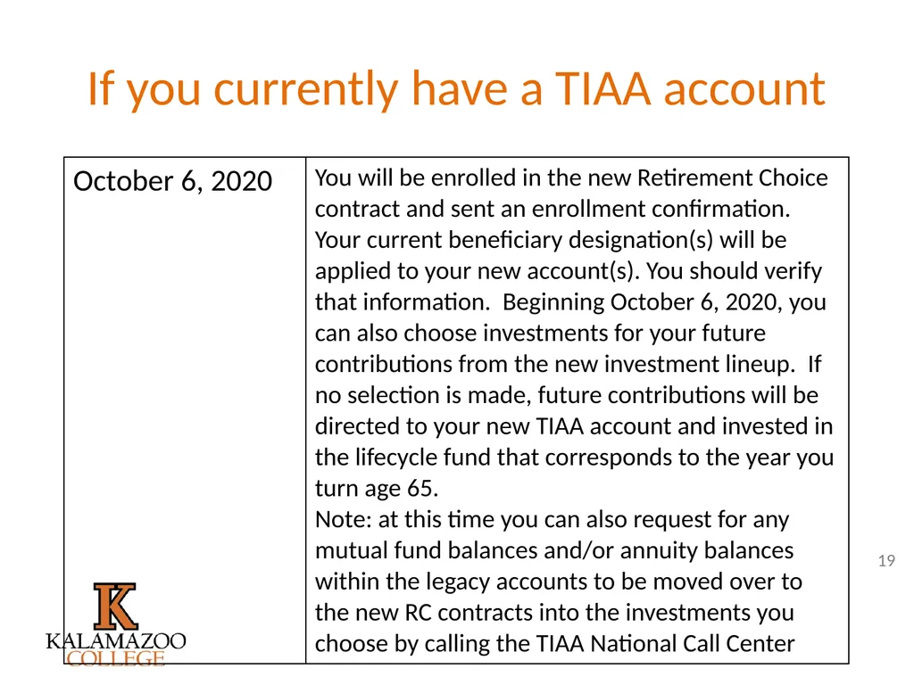 Retirement Plan Enhancements It’s all outlined in - slide 19 of 27