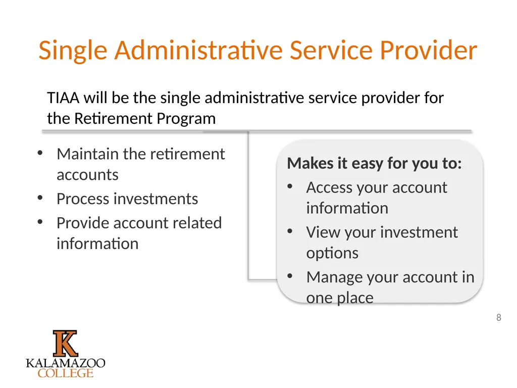 Retirement Plan Enhancements It’s all outlined in - slide 8 of 27