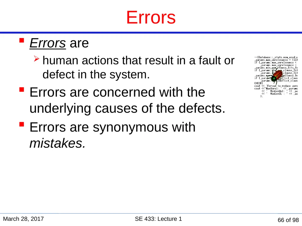 Are you in the right course? SE 433/333 Software - slide 61 of 93
