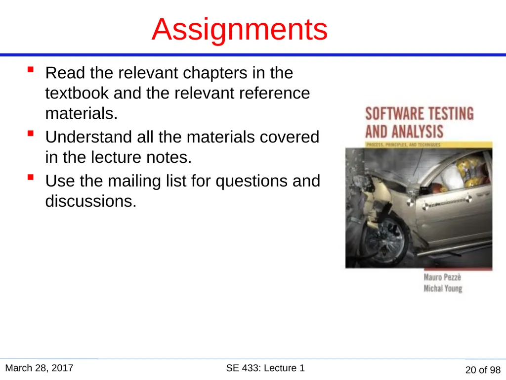 Are you in the right course? SE 433/333 Software - slide 20 of 93
