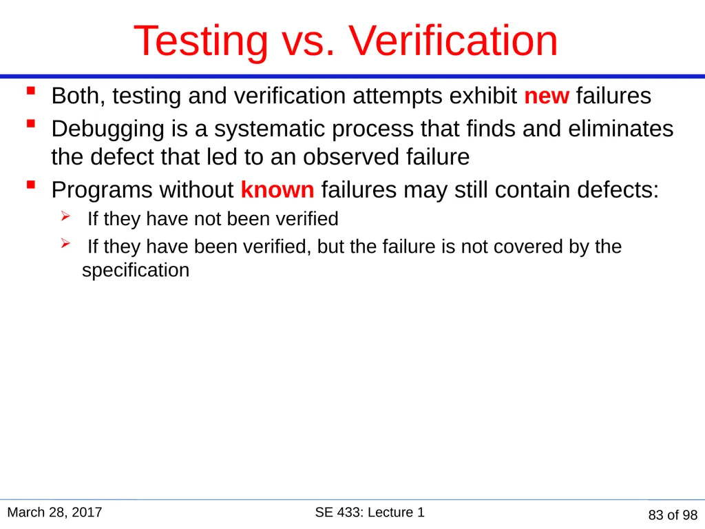 Are you in the right course? SE 433/333 Software - slide 78 of 93