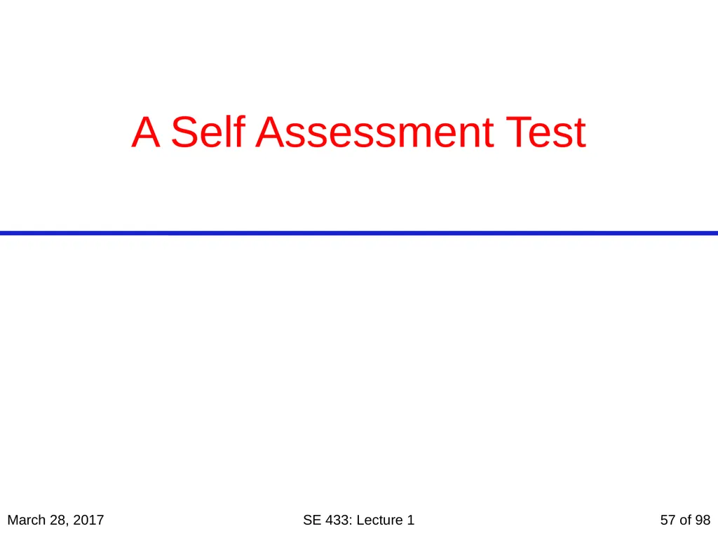 Are you in the right course? SE 433/333 Software - slide 52 of 93