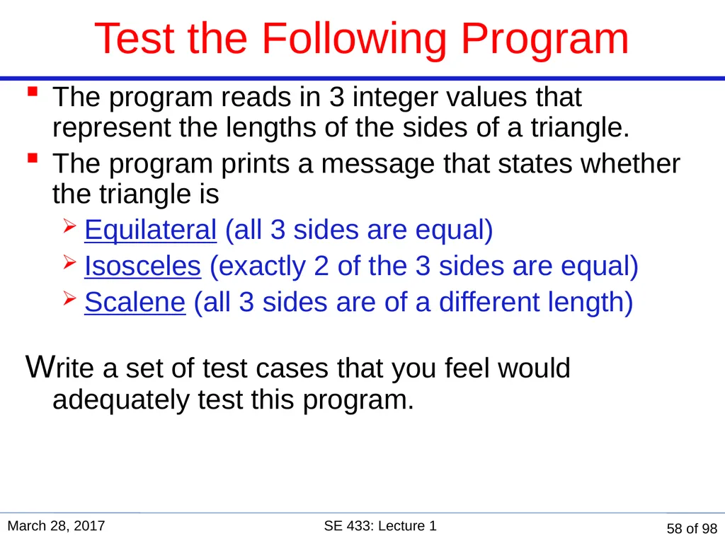 Are you in the right course? SE 433/333 Software - slide 53 of 93