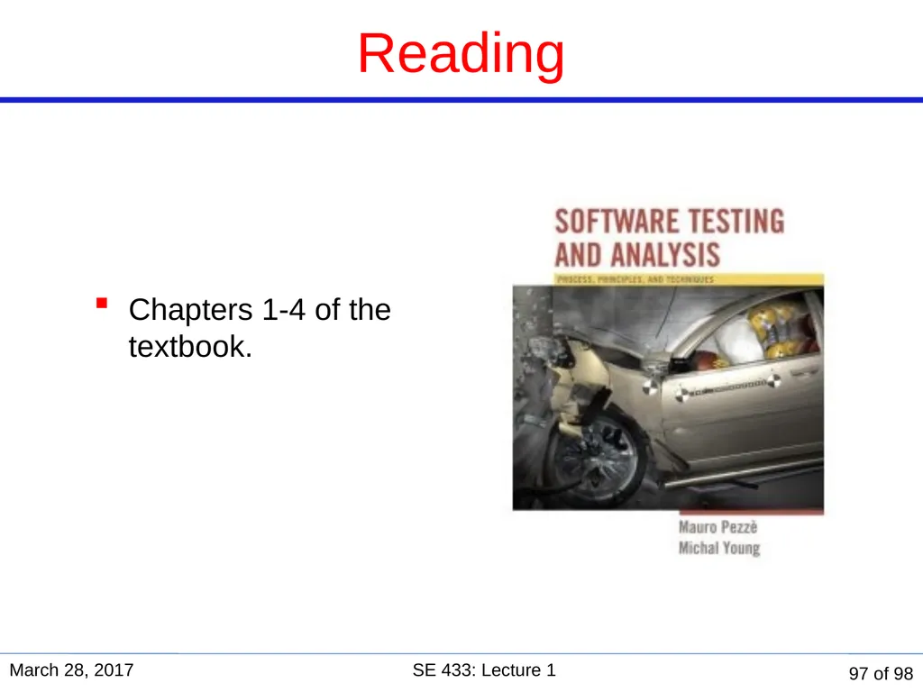 Are you in the right course? SE 433/333 Software - slide 92 of 93