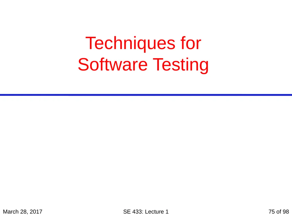Are you in the right course? SE 433/333 Software - slide 70 of 93