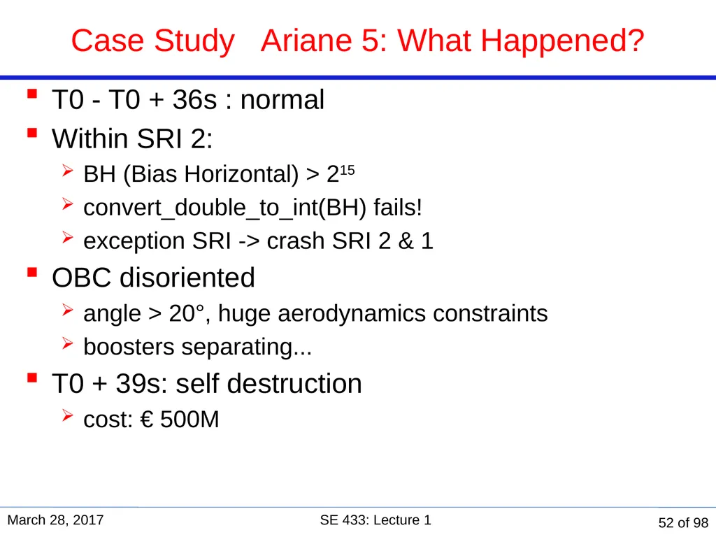 Are you in the right course? SE 433/333 Software - slide 47 of 93